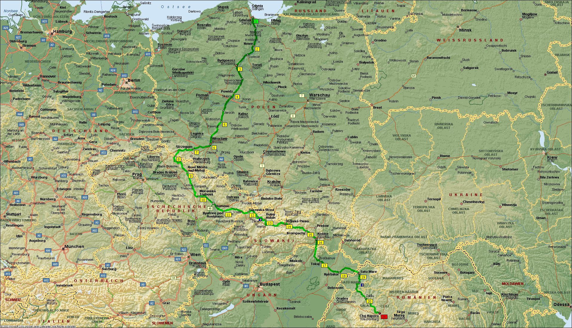 Riesengebirge Karte